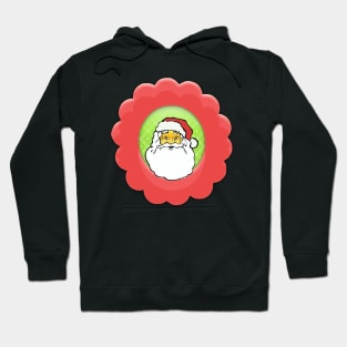 Merry Christmas Old Santa Face Hoodie